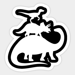 Stacked Dinosaurs Sticker